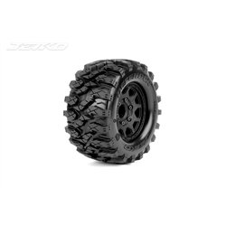 Jetko EX Tyre MT Defender Black Wheel 2.8" Hex Hex 12-14-17mm (2)