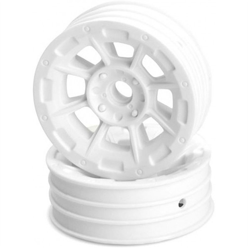 Hazard - 1.9" RC10 front wheel - white (3/16 x 5/16" flanged bearing fit)