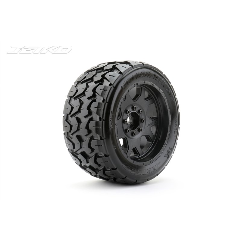 Jetko EX Tyre Tomahawk Belted XMT Black Wheel TRX Xmaxx Kraton (2)