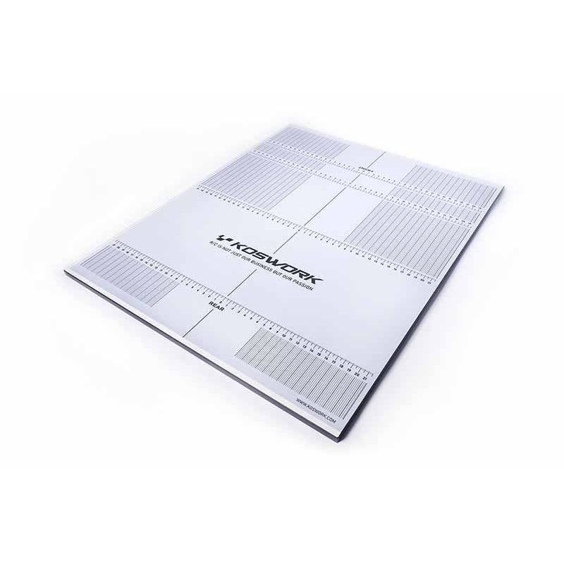 Koswork Pit Setup Board 1:8 Buggy/On-Road (455x570x10mm) Extra Light