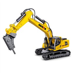 HUINA 1811 1:60 SCALE TRACKED EXCAVATOR DRILL - JACKHAMMER STATIC MODEL