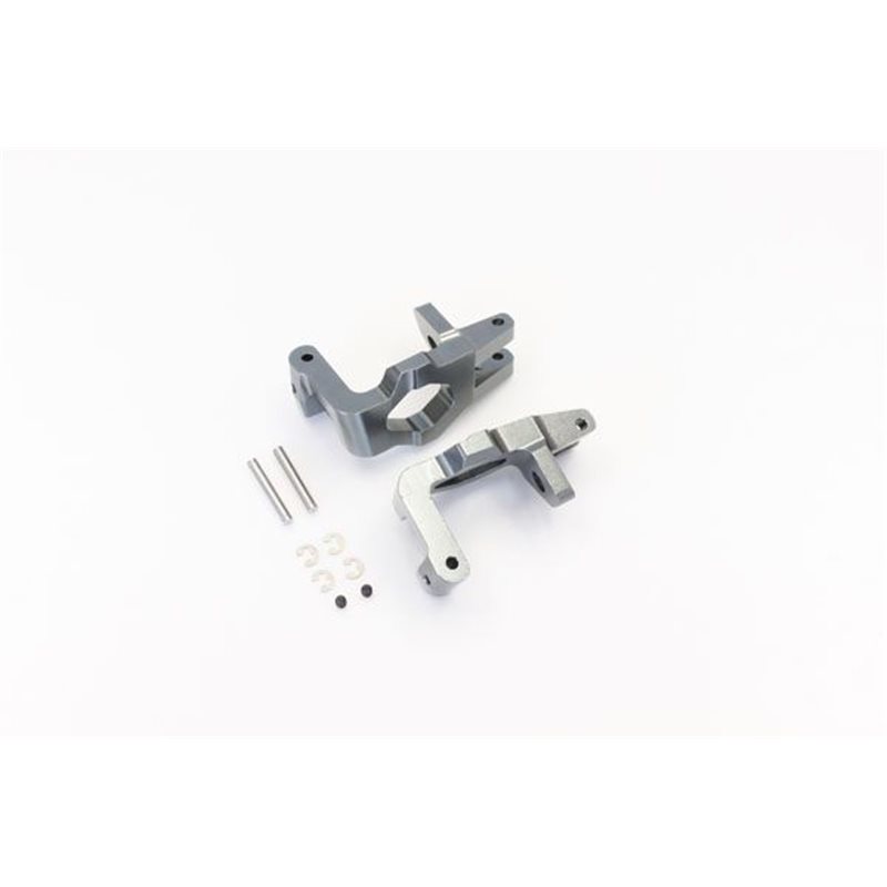 ALUMINIUM FRONT HUB CARRIER INFERNO GT (2) - GUN METAL