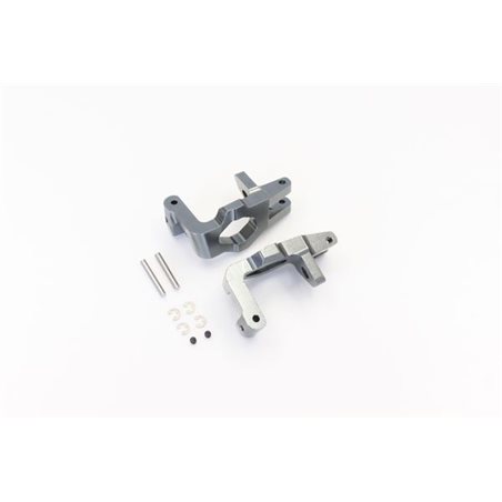 ALUMINIUM FRONT HUB CARRIER INFERNO GT (2) - GUN METAL