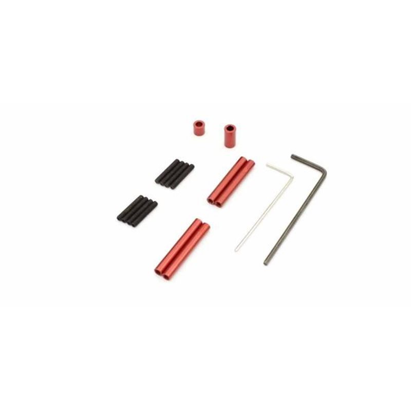 Aluminium red anodized Link Rod Set Mini-Z 4X4 MX01- WB 120mm