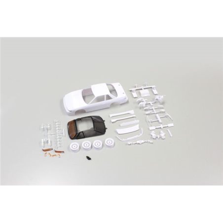 Bodyshell Nissan Silvia S13 Mini-Z + 4WD Rims (White Body)