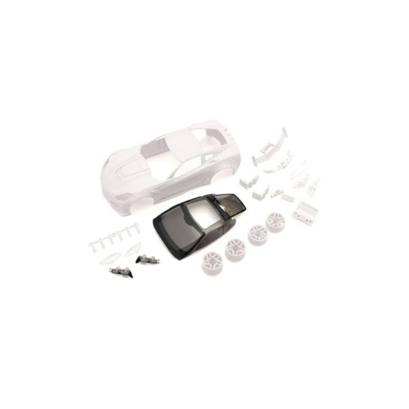 Bodyshell Chevrolet Corvette ZR1 Mini-Z + 2WD Rims (White Body)
