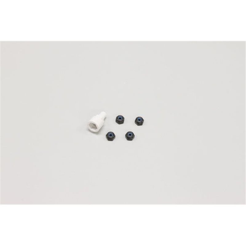 Nyloc Alu Wheel Nut Kyosho Mini-Z (4) Black