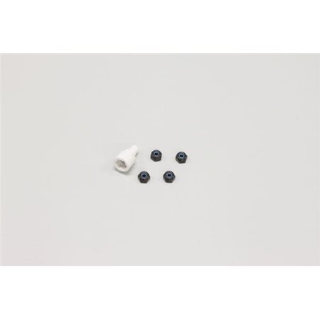 Nyloc Alu Wheel Nut Kyosho Mini-Z (4) Black