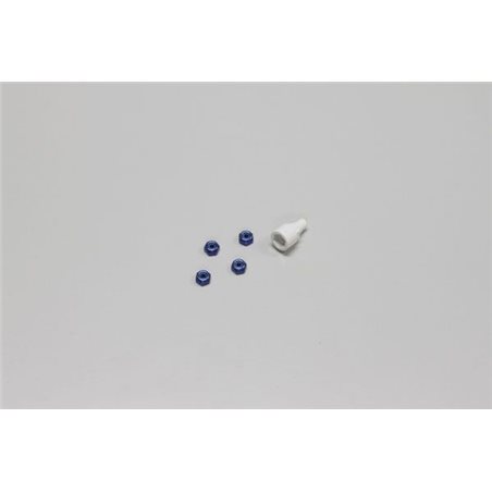 Nyloc Alu Wheel Nut Kyosho Mini-Z (4) Blue