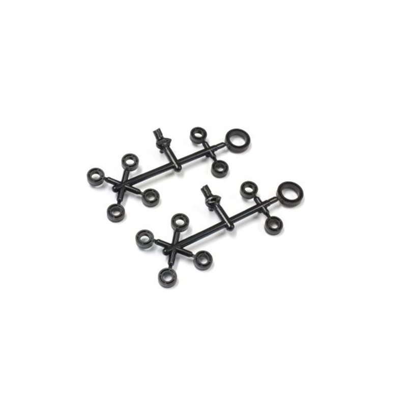 POM BUSH SET 5X10X4MM (12) BLACK OUTLAW RAMPAGE