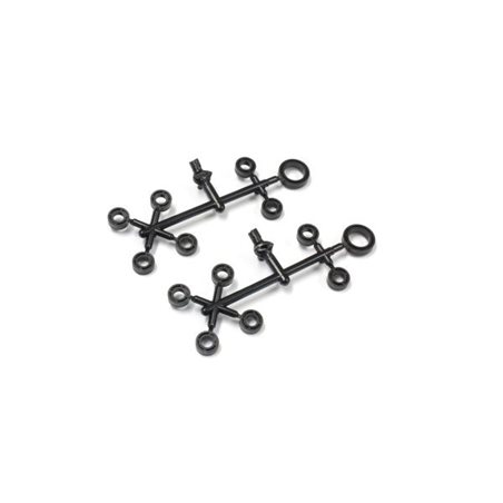 POM BUSH SET 5X10X4MM (12) BLACK OUTLAW RAMPAGE