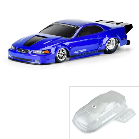1/10 1999 Ford Mustang Clear Body: Drag Car