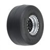 1/16 Reaction Rear Tires MTD 8mm Black/Silver (2): Losi Mini Drag