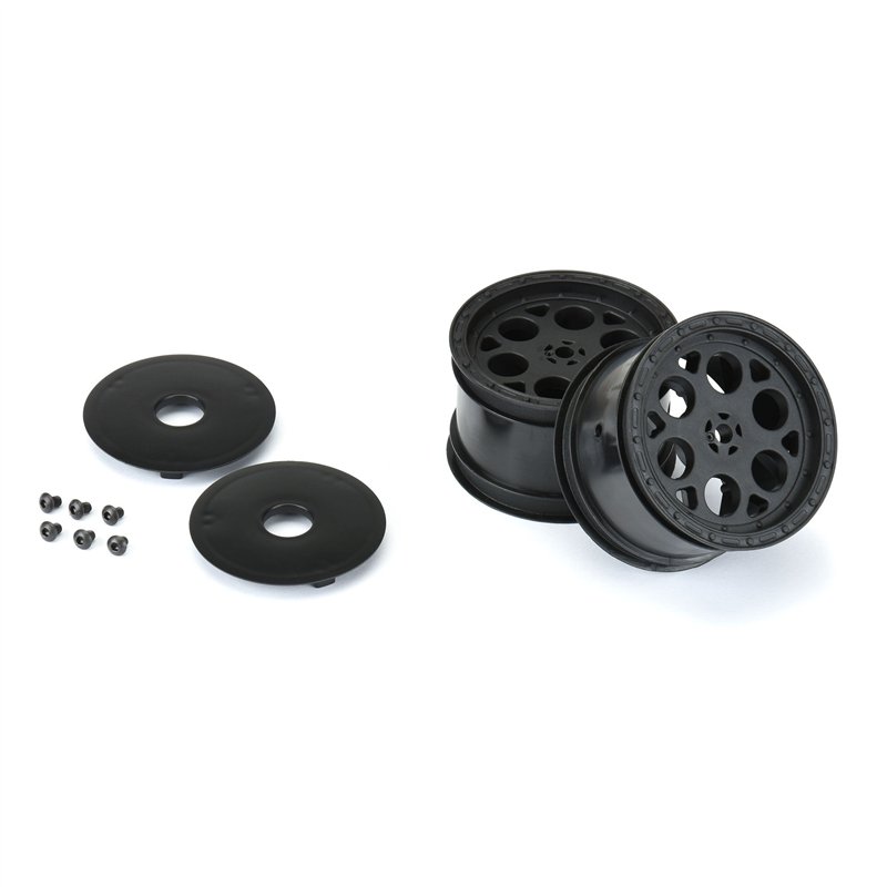 1/10 Showtime Rear 2.2 12mm Sprint Car Wheels (2) Black