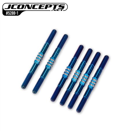 JConcepts - TLR 22X 3.5mm Fin Titanium turnbuckle, 6pc. - Burnt Blue