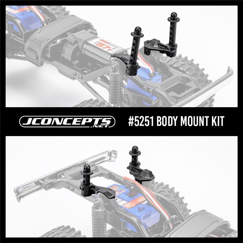 JConcepts - body mount kit, Fits - TRX-4M HighTrail