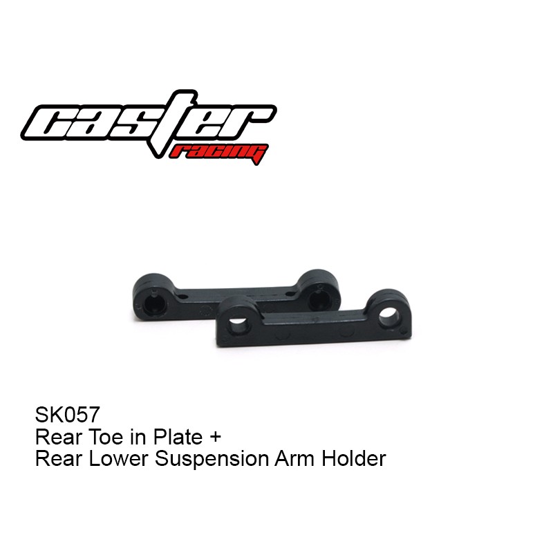REAR TOE IN PLATE + REAR LOWER SUSPENSION ARM HOLDER