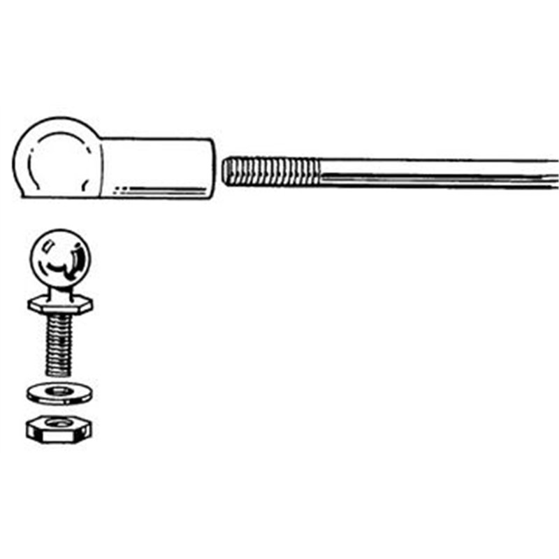 Kullink med 2-56 gänga (2mm)