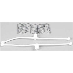 Body Klip retainers, White (2)