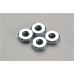 6-32 steel hex nuts (4 per pkg