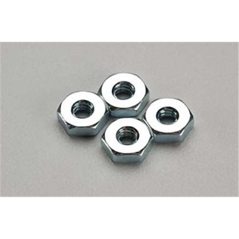 6-32 steel hex nuts (4 per pkg