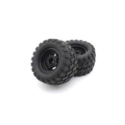 Pre-Glued Tyres on black wheels Kyosho Mad Wagon VE (2)