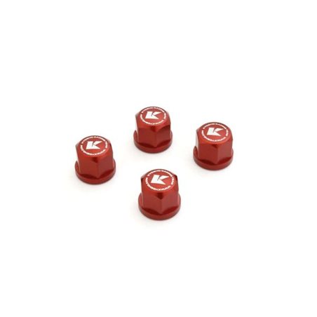 Long Serrated Wheel Nuts Kyosho Mad Series (4) Red