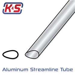 Aluminium Streamline Tube 6.35x890mm (1/4x35'') (5)