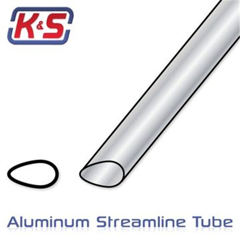 Aluminium Streamline Tube 7,95x890mm (5/16x35'') (5)