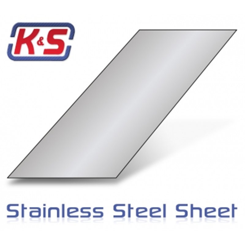 Stainless Steel Sheet Metal 100x250x0,45mm (4"x10"x.018") (6) 