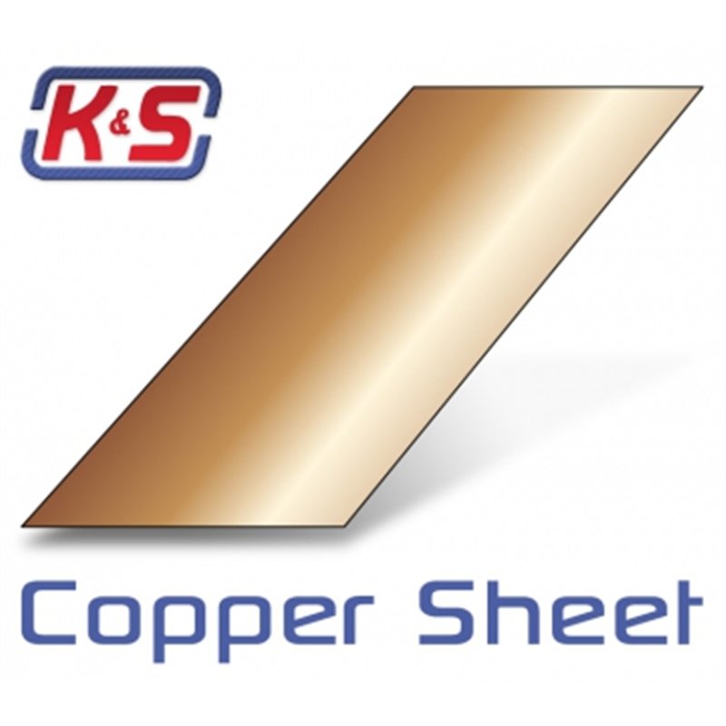 Copper Sheet Metal 100x250x0,4mm (4"x10"x.016) (3)
