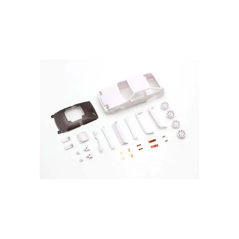 Bodyshell Toyota Trueno AE86 Mini-Z + 4WD Rims (White Body)