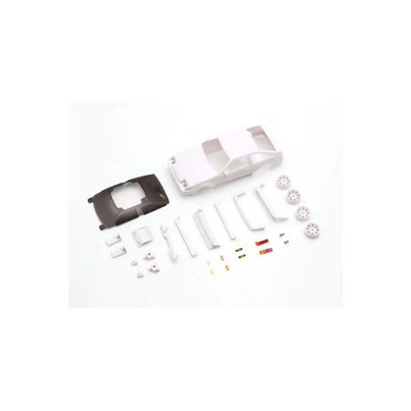 Bodyshell Toyota Trueno AE86 Mini-Z + 4WD Rims (White Body)