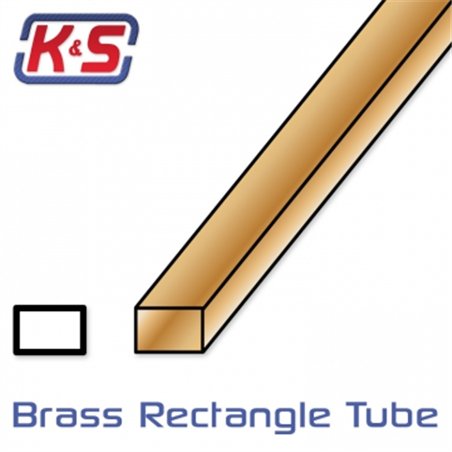Rectangular Brass tube 3.96x7.95x305mm (5/32x5/16'') (1)