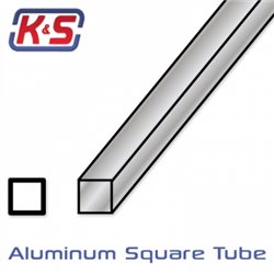 Square Aluminium Tube 3.96x305mm (5/32'') (.014'') (1)