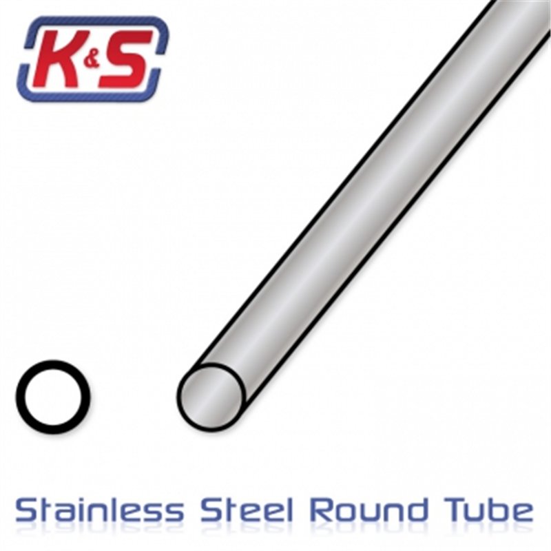Stainless tube 7.8x305mm (5/16'') (.028'') (1)