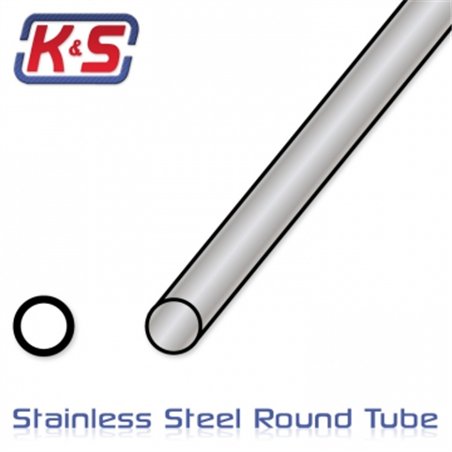Stainless tube 7.8x305mm (5/16'') (.028'') (1)