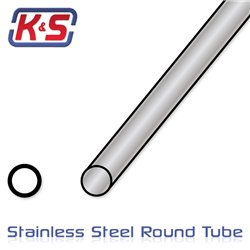 Stainless tube 7.8x305mm (5/16'') (.028'') (1)