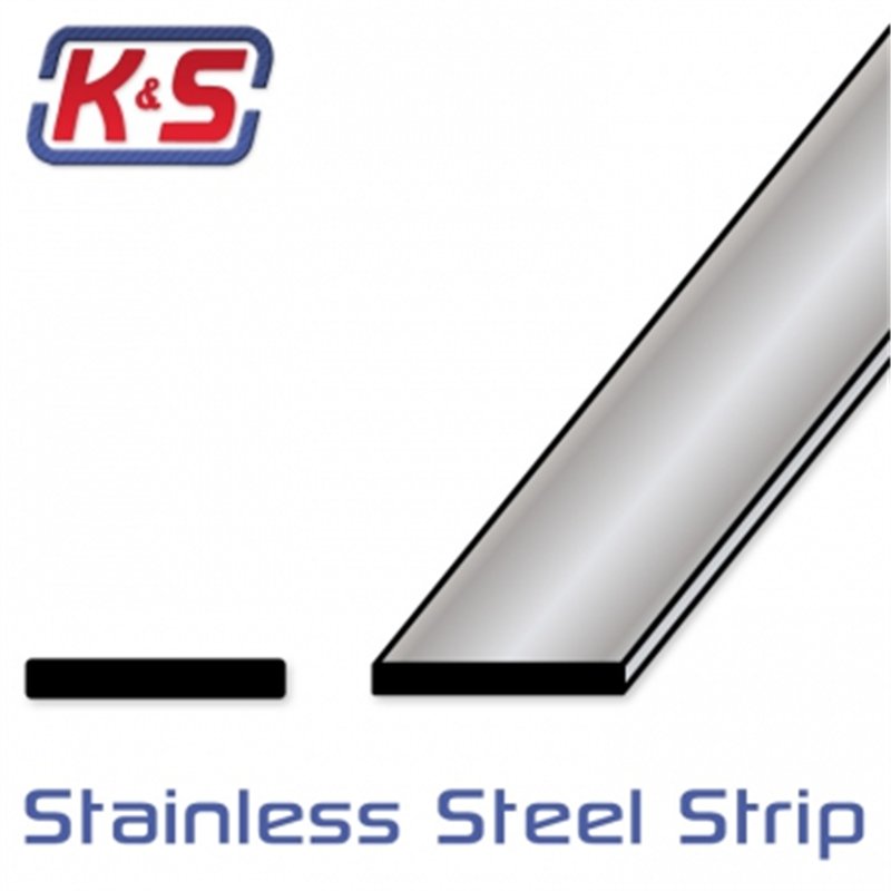 Stainless Strip 0.45 x 12.5 x 305 mm (1pce)