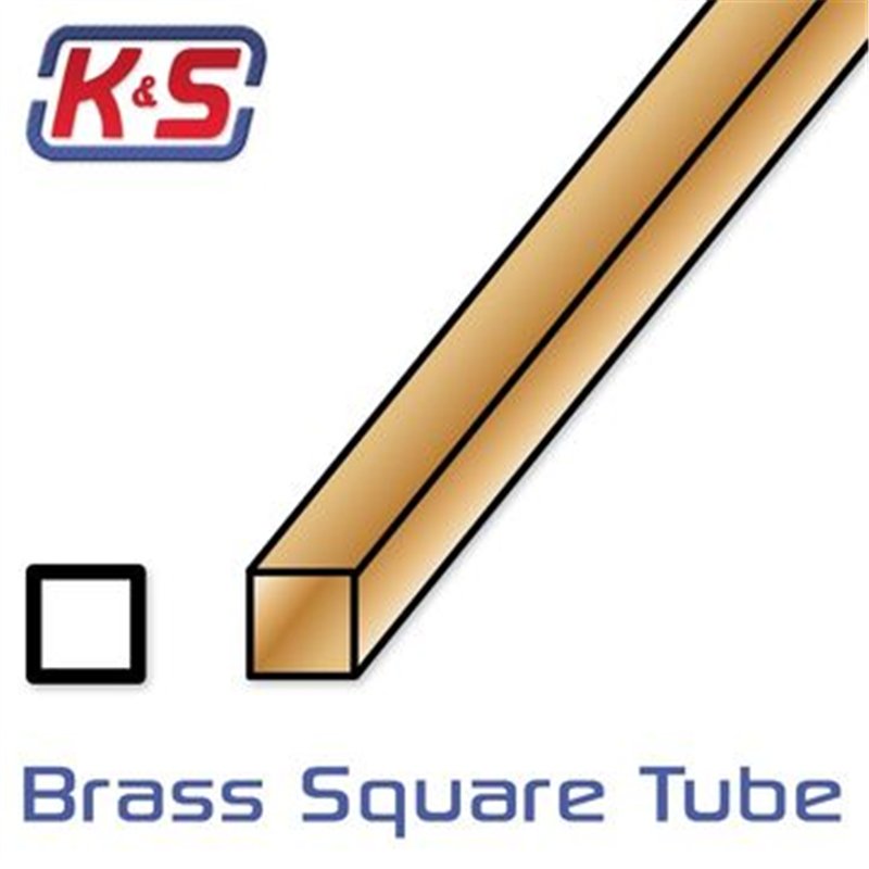 Square Brass Tube 3x3x300mm (0.45) (2)