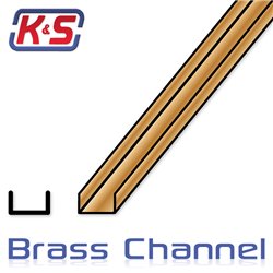 Brass U-channel 3.17x305mm (1/8") (1)