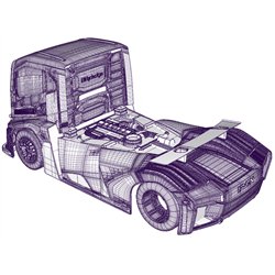 IRON Clear Body 1/10 Truck 190mm