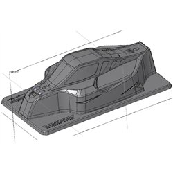 Kaross VISION 1/8 Buggy Mugen MBX8 Eco (Omålad) Klippt