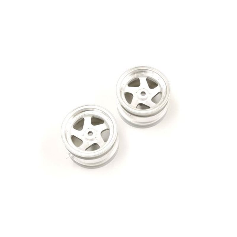 Wheel 5 spokes 43mm Kyosho Optima (2) Chrome Satin
