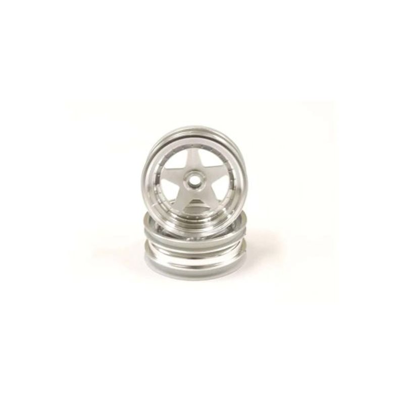 Front Wheel Kyosho Scorpion 2014 (2) Chrome Satin 2.2 inch