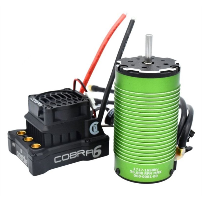Cobra 6 8S 33,6V ESC, 1717-1650KV Motor Combo 1/6-1/8