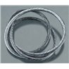 Kabel 90cm 08 AWG Svart