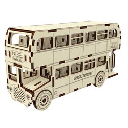 London Buss Trämodell Byggsats