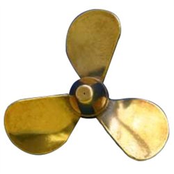 Brass Prop 3-Blade Left  1.5" dia