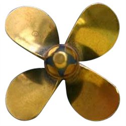 Brass Prop 4-Blade Right 1.5'' dia